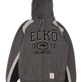Pulover Ecko Unltd pentru bărbați, cu fermoar grafic, poliester, gri mediu