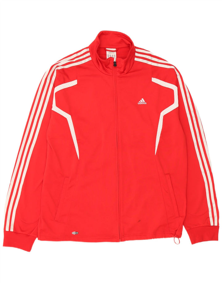 Adidas pentru bărbați Climalite Trening Top Jachetă mare poliester roșu