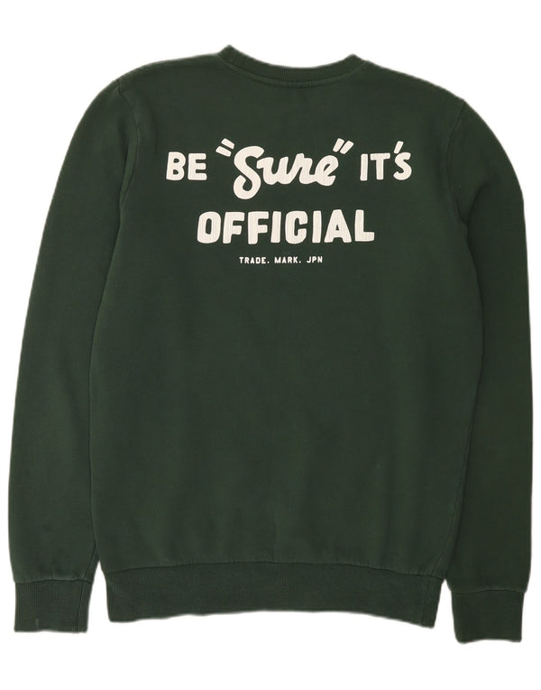 Pulover grafic Superdry pentru bărbați, bumbac mare, verde