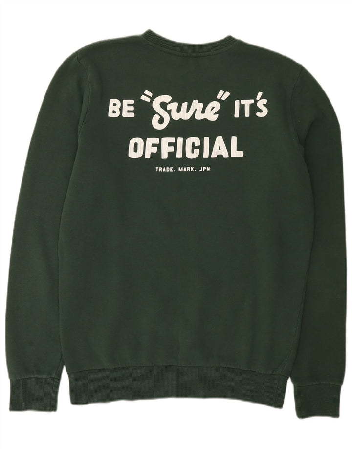 Pulover grafic Superdry pentru bărbați, bumbac mare, verde