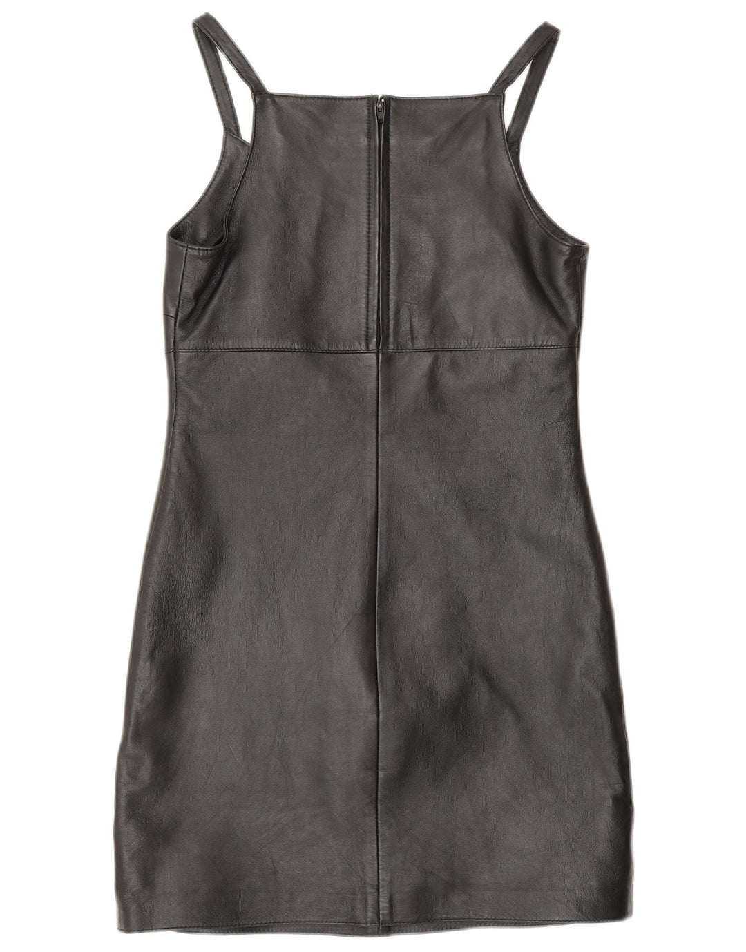 MADDOX Rochie din piele fără mâneci pentru femei UK 10 Piele neagră mică