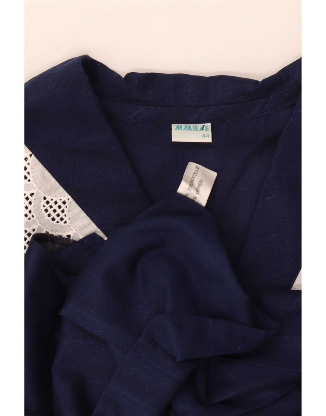 Bluză Cămașă Vintage Femei IT 44 Medium Bleumarin Dună