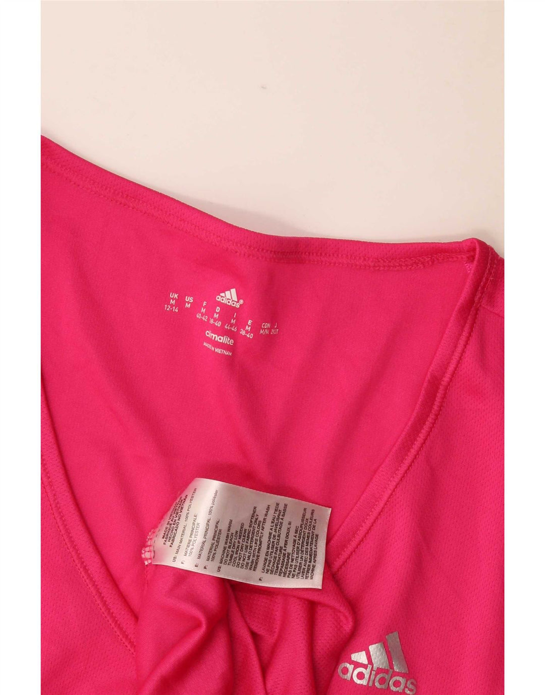 Tricou Adidas Climalite pentru femei Top UK 12/14 Medium Pink Poliester