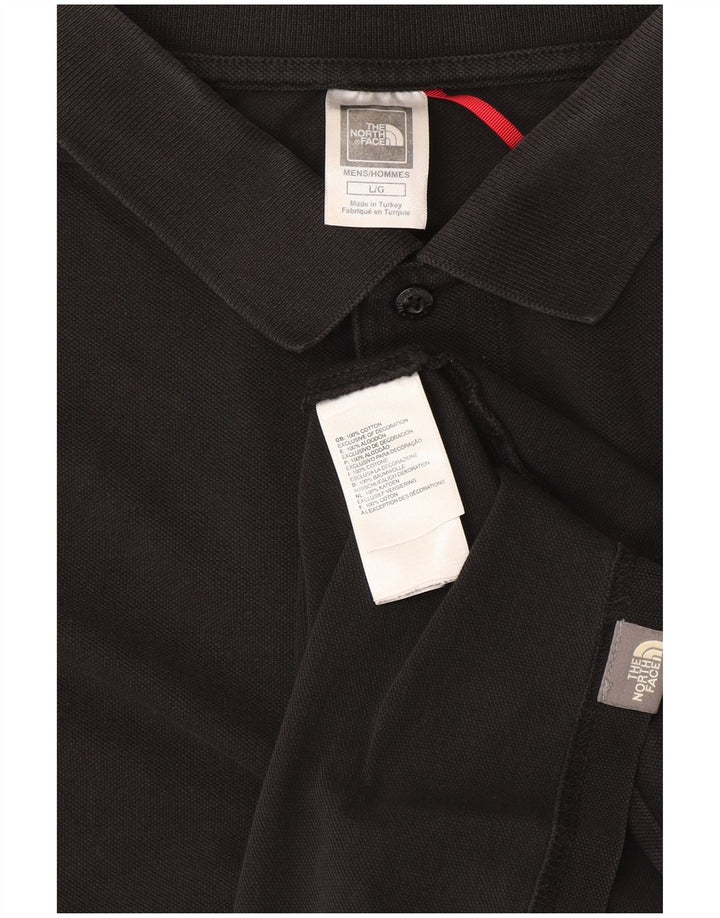 Tricou polo pentru bărbați The North Face, bumbac negru mare