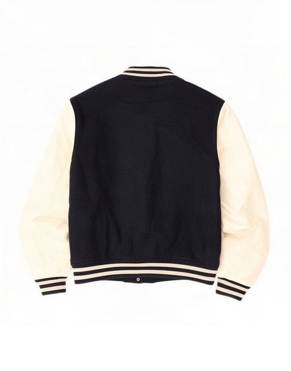 Jachetă Varsity Superdry pentru femei UK 16, mare, albastru marin, color block