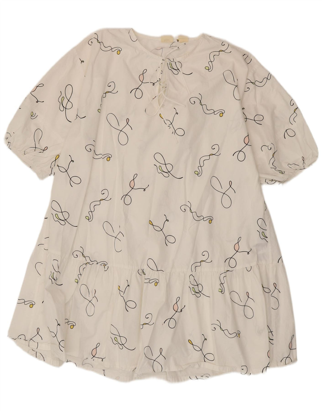 Rochie de cort supradimensionată pentru femei Levi's cu model abstract, UK 14 Medium White