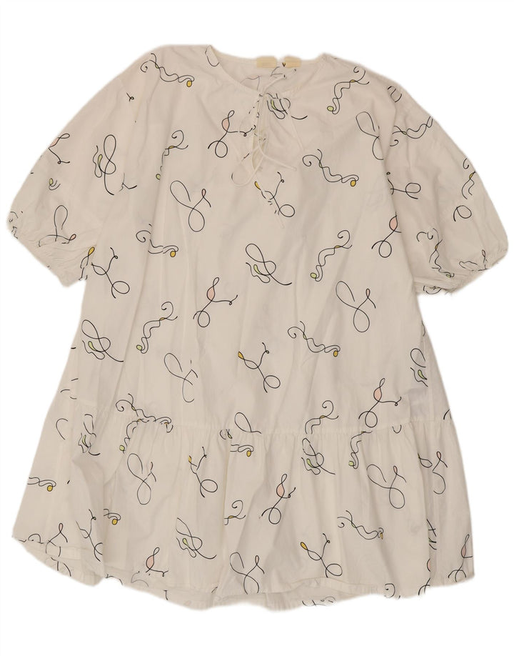 Rochie de cort supradimensionată pentru femei Levi's cu model abstract, UK 14 Medium White