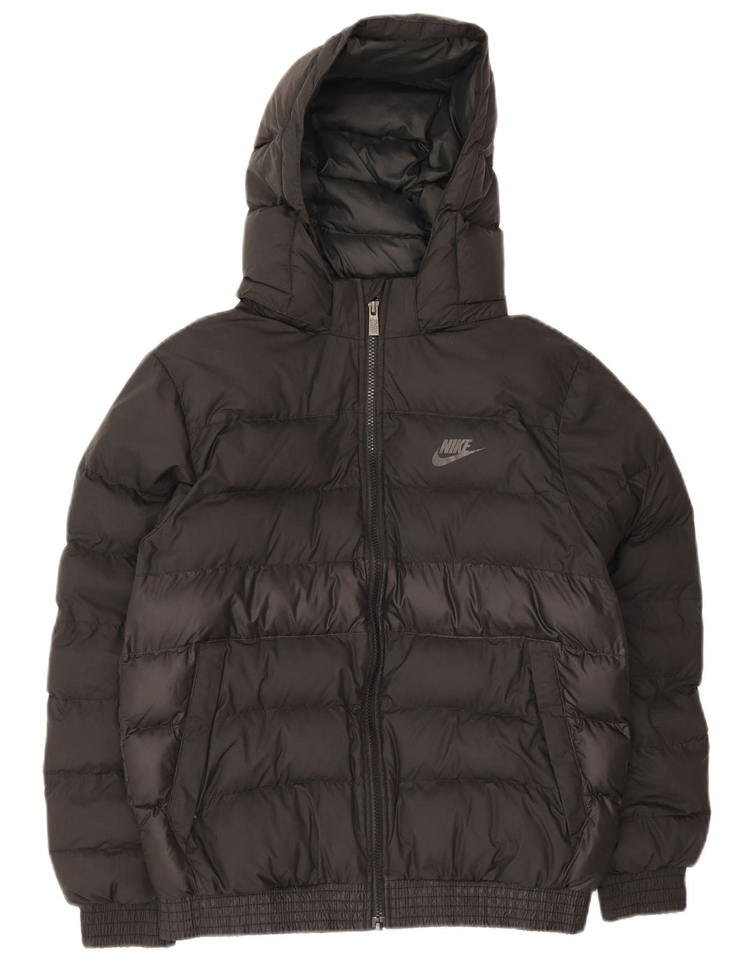 Jachetă căptușită cu glugă Nike pentru băieți 13-14 ani XL, negru, poliester color bloc