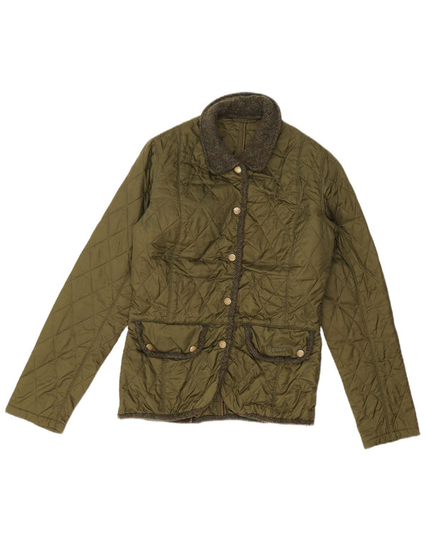 Barbour Womens Quilted Jacket UK 8 Small  Khaki