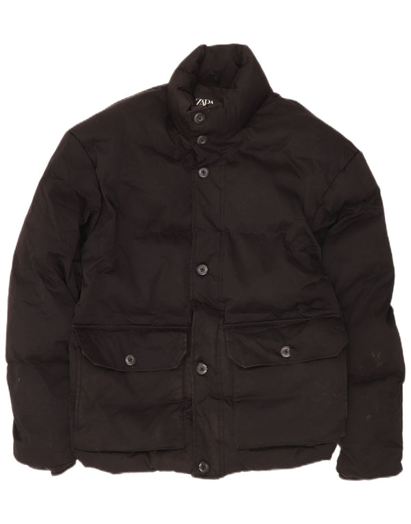 Jachetă căptușită pentru bărbați Zara UK 36 Small Black