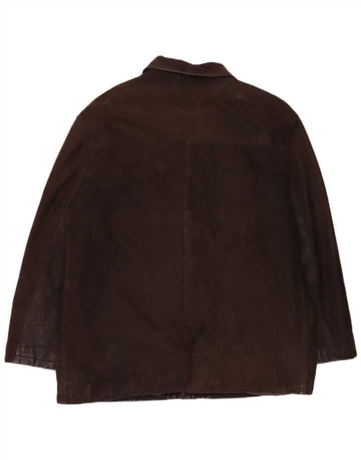 Jachetă din piele vintage pentru bărbați IT 56 3XL din piele maro