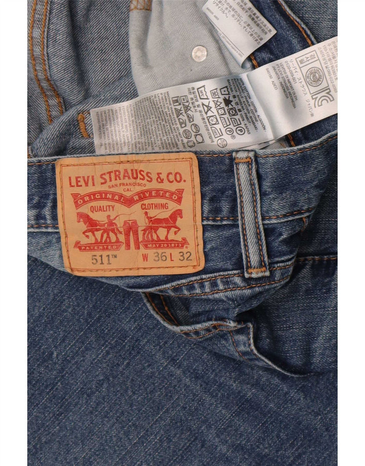 Blugi Levi's 511 Slim pentru bărbați W36 L32 Bumbac albastru