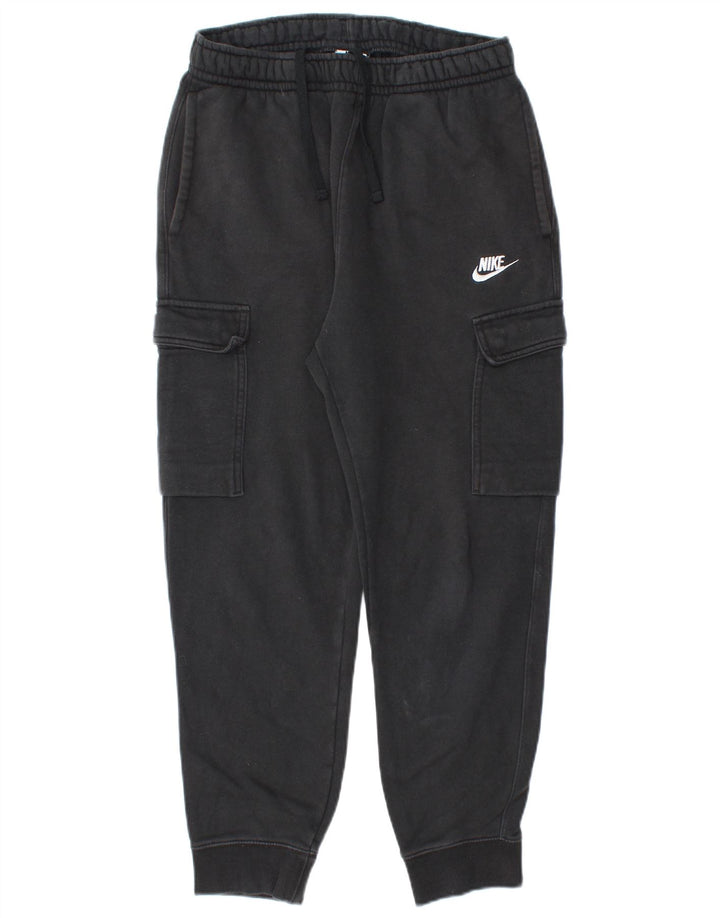 Pantaloni de trening cargo NIKE pentru bărbați Joggeri mici din bumbac negru