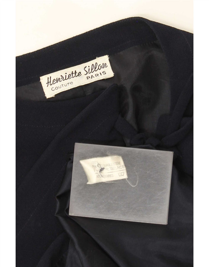 Jachetă Bolero Vintage pentru femei, UK 18 XL, albastru bleumarin, poliester