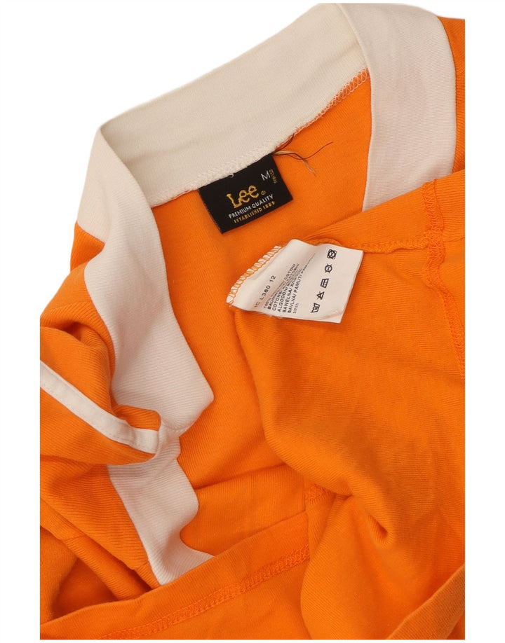 Tricou cu grafic crop LEE pentru femei Top UK 12 Bumbac portocaliu mediu