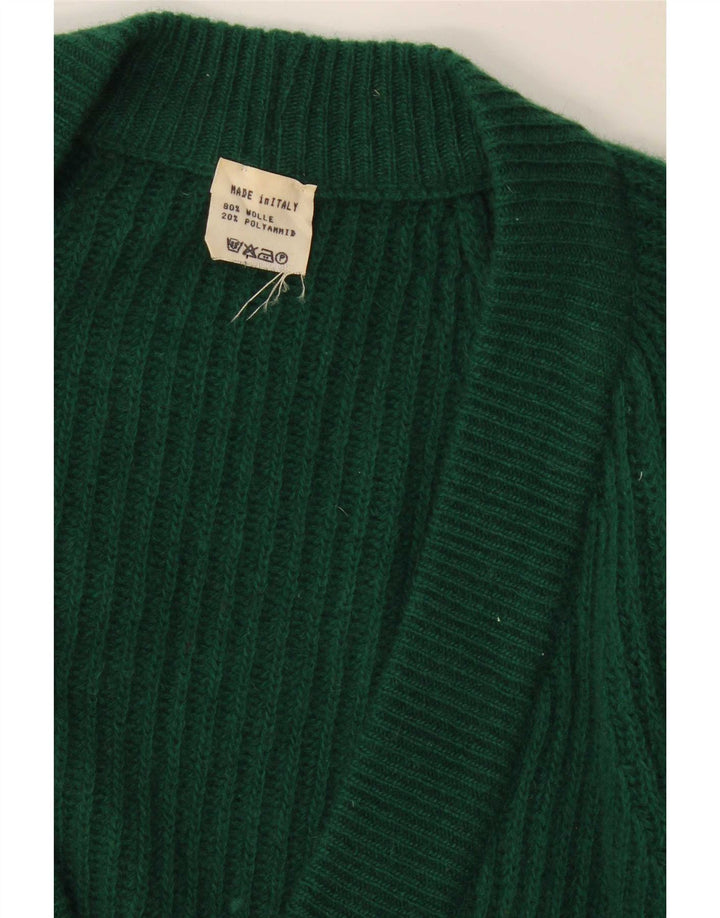 Pulover Cardigan Vintage pentru femei UK 16 Lână verde mare