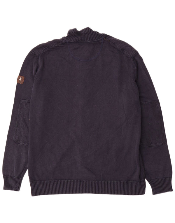 Pulover cardigan cu fermoar complet Marlboro Classics pentru bărbați, 2XL, bleumarin