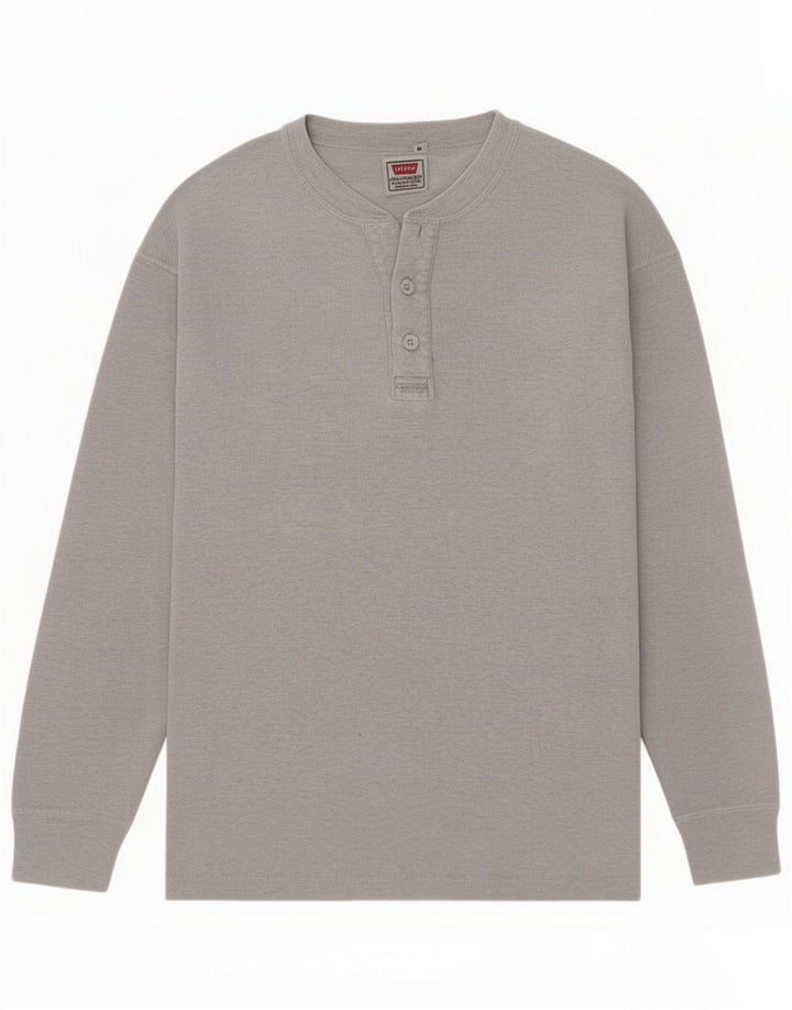 Tricou Levi's pentru bărbați cu mânecă lungă, gri mediu, bumbac