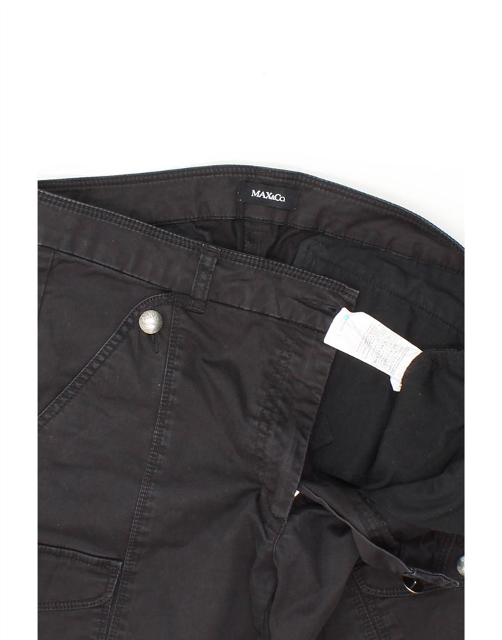 MAX & CO. Womens Slim Cargo Trousers UK 14 Medium W30 L32  Black Cotton Vintage Max & Co. and Second-Hand Max & Co. from Messina Hembry 