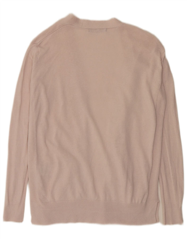 Pulover cardigan deschis pentru femei Marks & Spencer UK 12, bumbac roz mediu