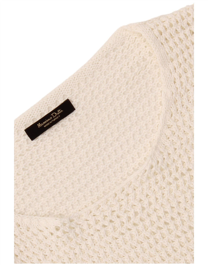 Bluză Crochet Crochet Massimo Dutti pentru femei UK 12 Medium White