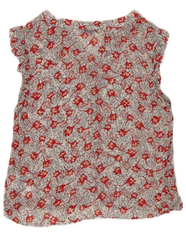 Bluză cămașă cu mânecă scurtă pentru femei Tommy Hilfiger UK 10 Small White Floral