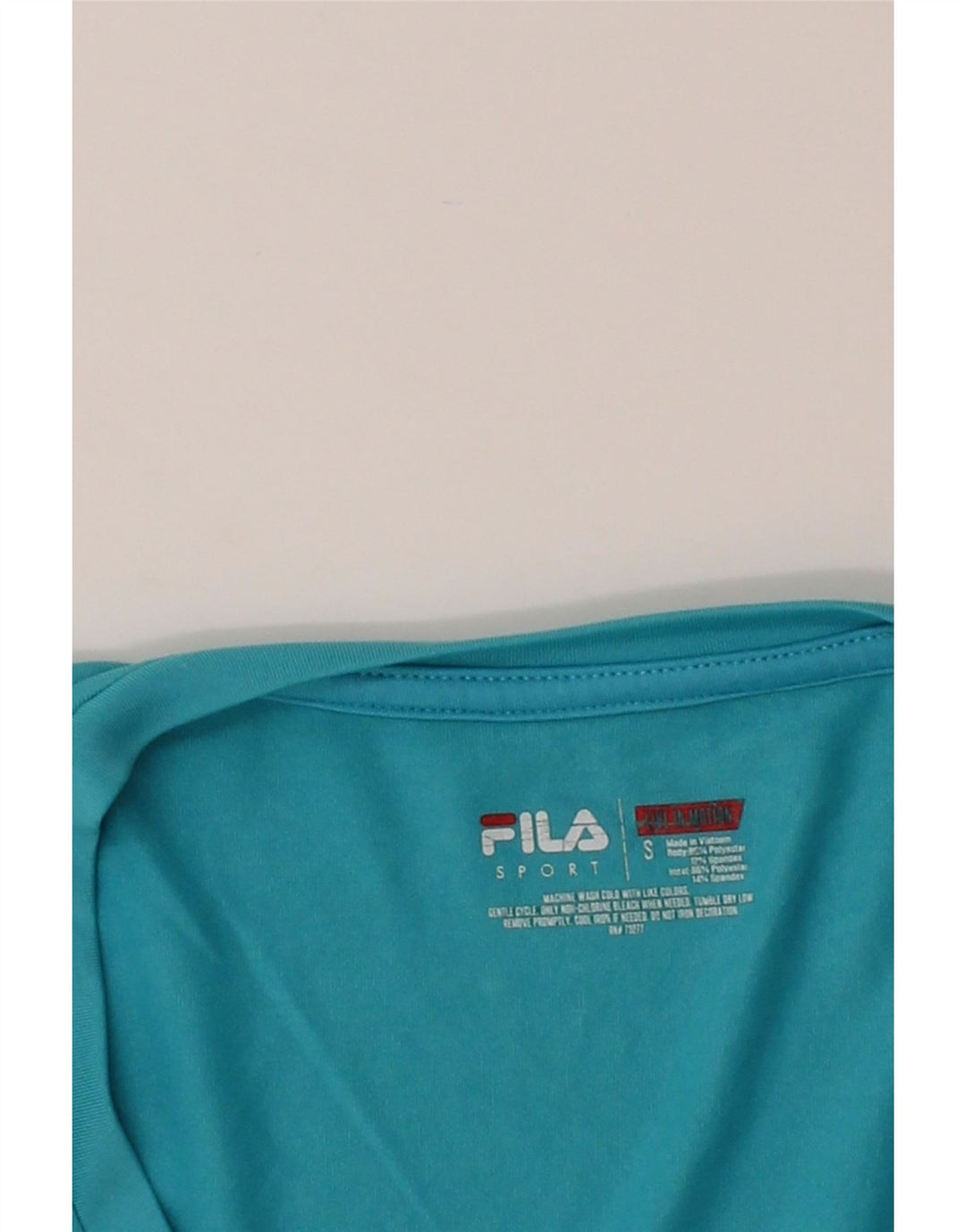 FILA Womens Top Long Sleeve UK 10 Small Blue Polyester Vintage Fila and Second-Hand Fila from Messina Hembry 