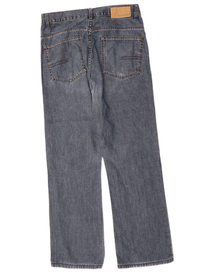 Blugi drepti pentru bărbați CALVIN KLEIN W32 L28 Bumbac albastru