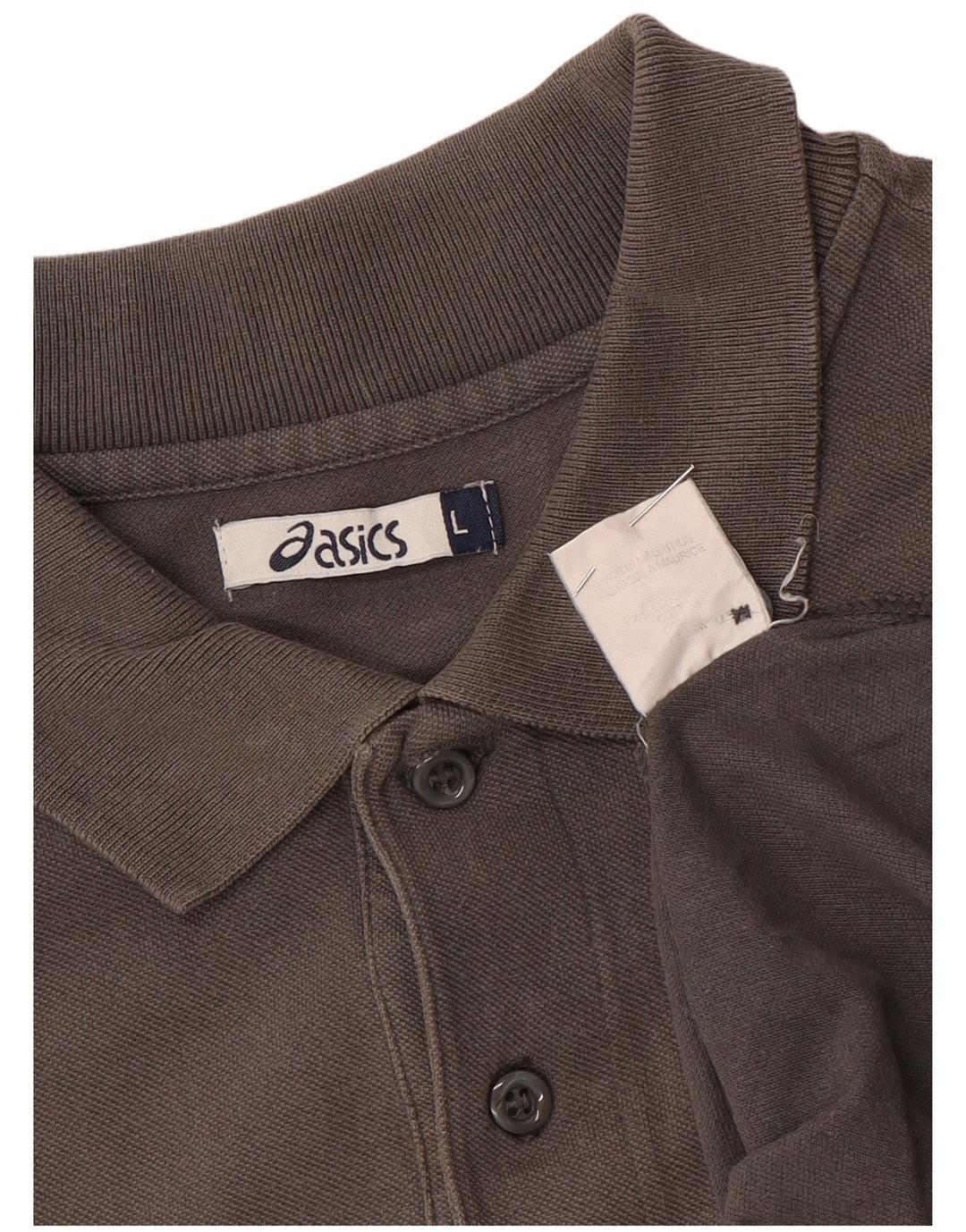 Tricou polo Asics pentru bărbați, bumbac gri mare