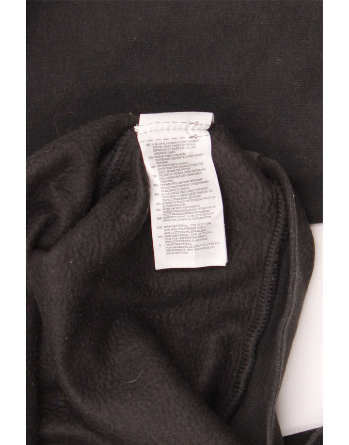 Pulover Adidas pentru bărbați, bumbac mediu negru