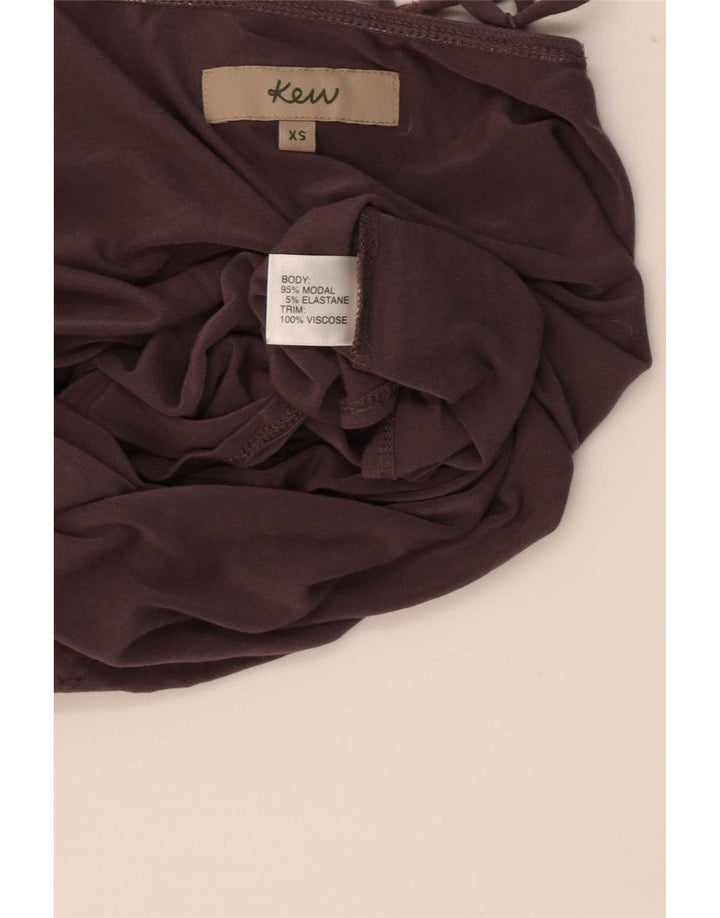 Vintage Cami Top pentru femei UK 4 XS Maroon Modal