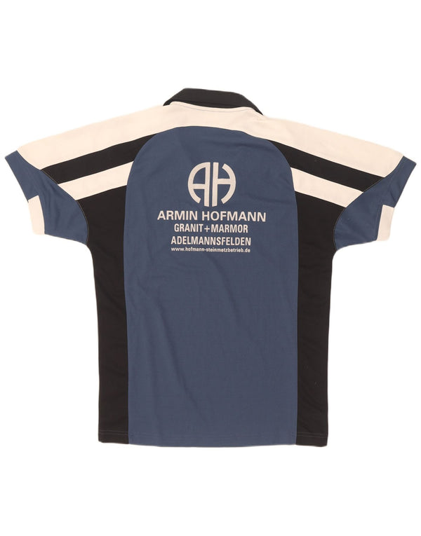 Tricou polo cu grafică Adidas pentru bărbați Marea Britanie 36/38 Mic albastru bleumarin