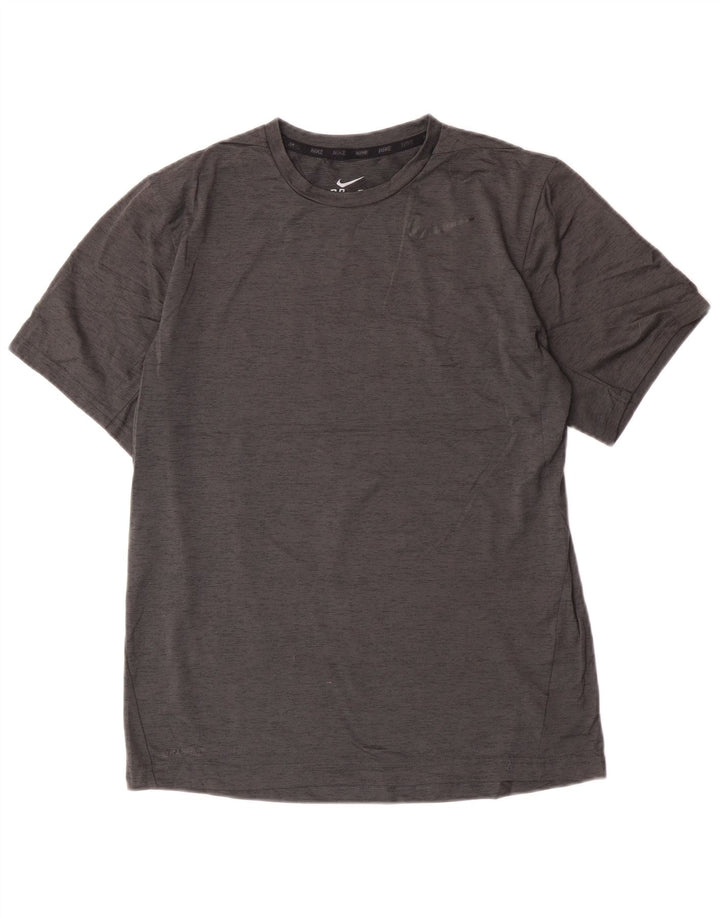 Tricou Nike Dri Fit pentru bărbați Top mic, gri, poliester cu pături