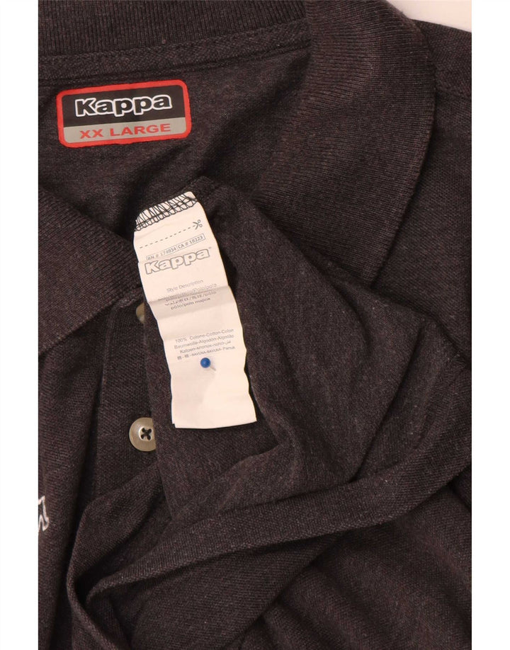 Cămașă polo pentru bărbați Kappa 2XL bumbac gri