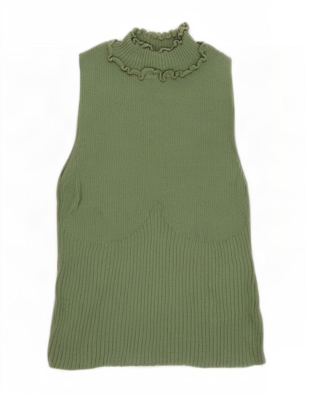 Topshop pentru femei Crop Vest Top UK 8 Small Green