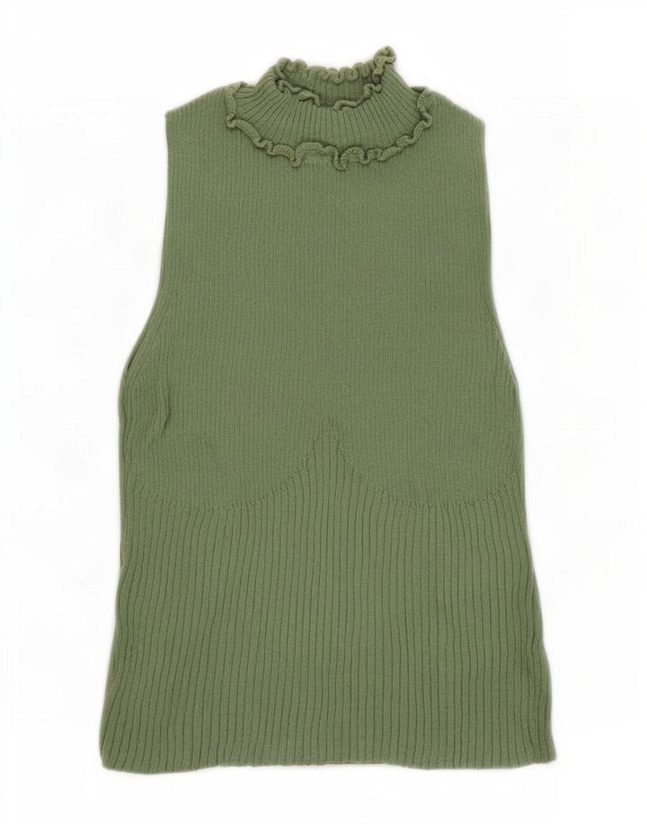 Topshop pentru femei Crop Vest Top UK 8 Small Green