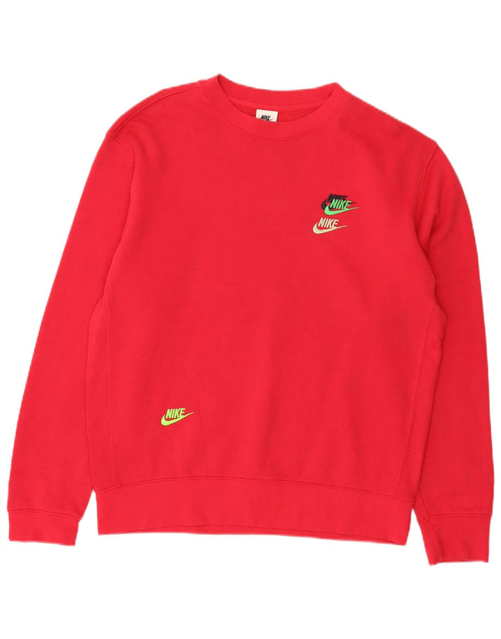 Pulover Nike pentru bărbați, bumbac roșu mediu