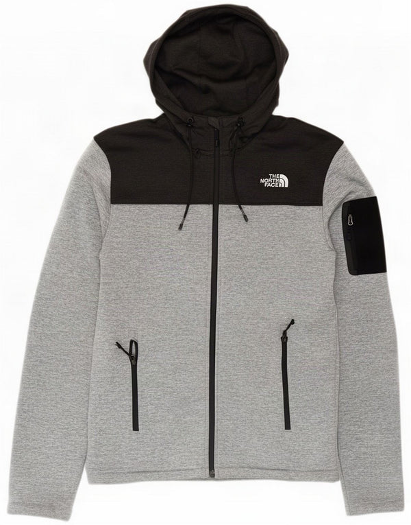The North Face Mens Hooded Trening Top Jacket XS Grey Colorblock