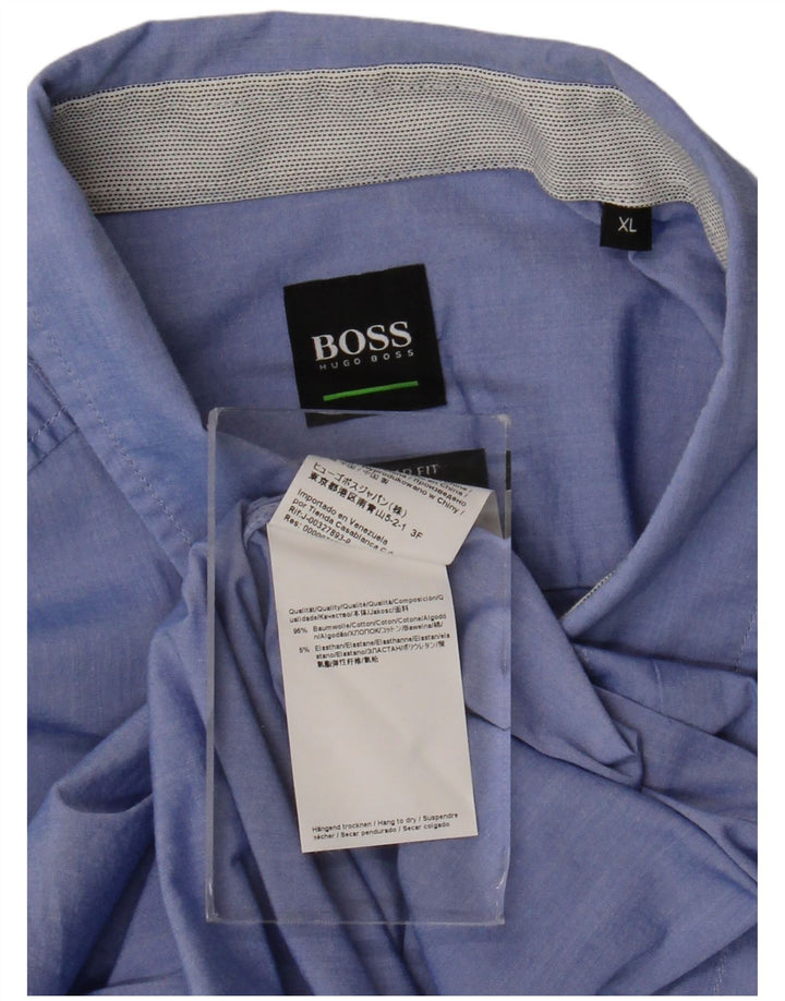 Cămașă pentru bărbați Hugo Boss Regular Fit XL Blue Bumbac
