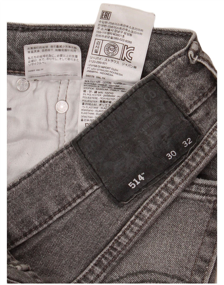 Blugi drepti pentru bărbați Levi's 514 Mărimea 30 W30 L32 bumbac gri