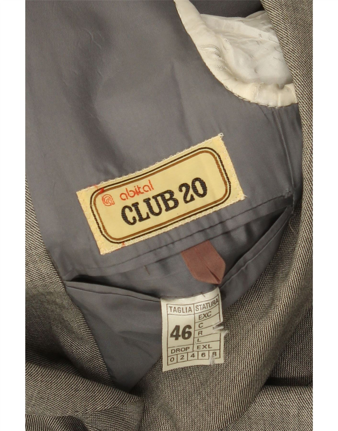 Jachetă vintage pentru bărbați cu 2 nasturi, IT 46, gri mic