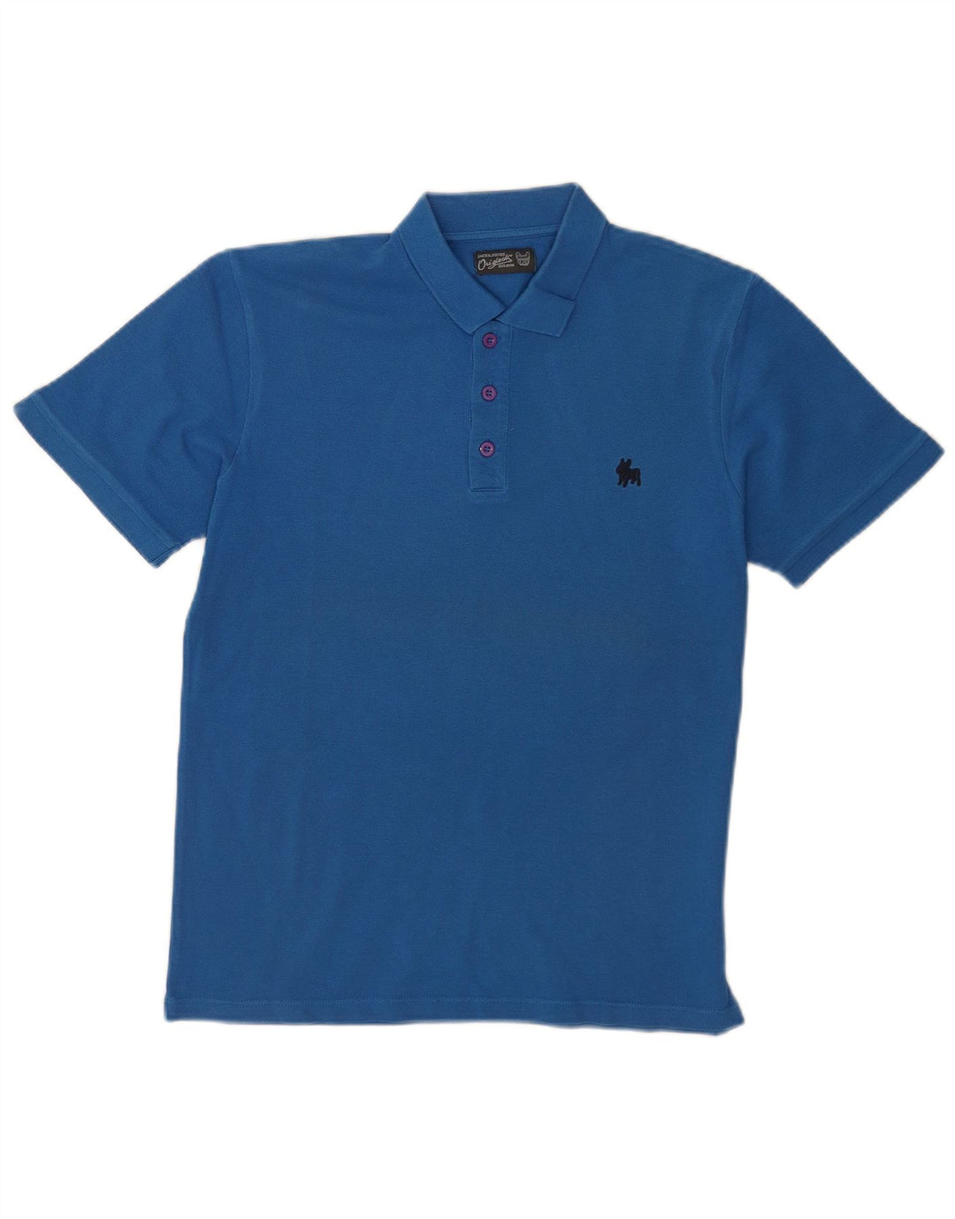 Tricou polo Jack & Jones pentru bărbați, bumbac albastru mediu