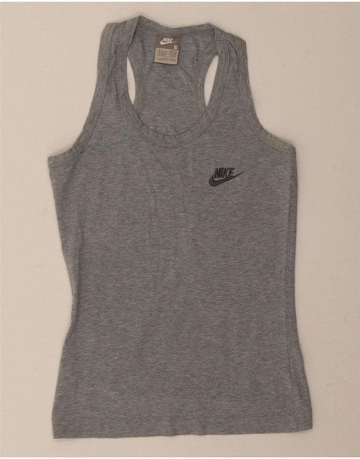 NIKE Womens Vest Top UK 8/10 Small Grey Vintage Nike and Second-Hand Nike from Messina Hembry 