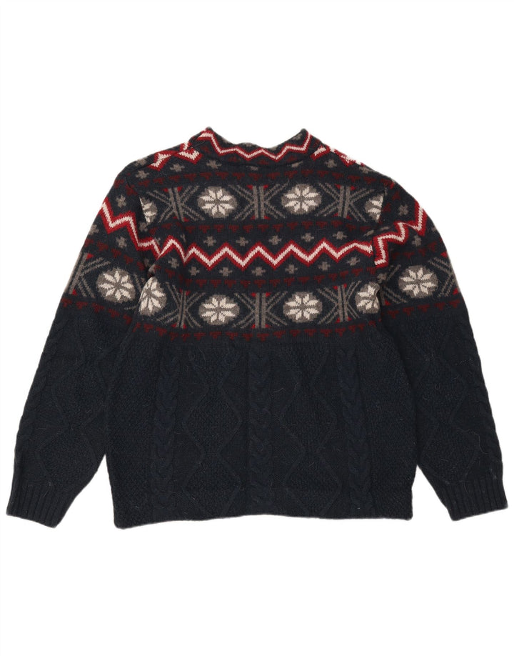 Pulover Invicta pentru bărbați, cu gât crew, mijlociu, bleumarin, Fair Isle