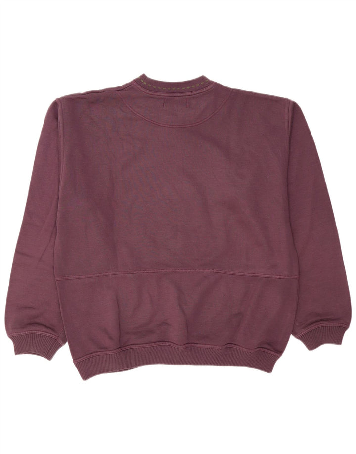 Pulover cu grafic pentru bărbați vintage Jumper XL bumbac maro