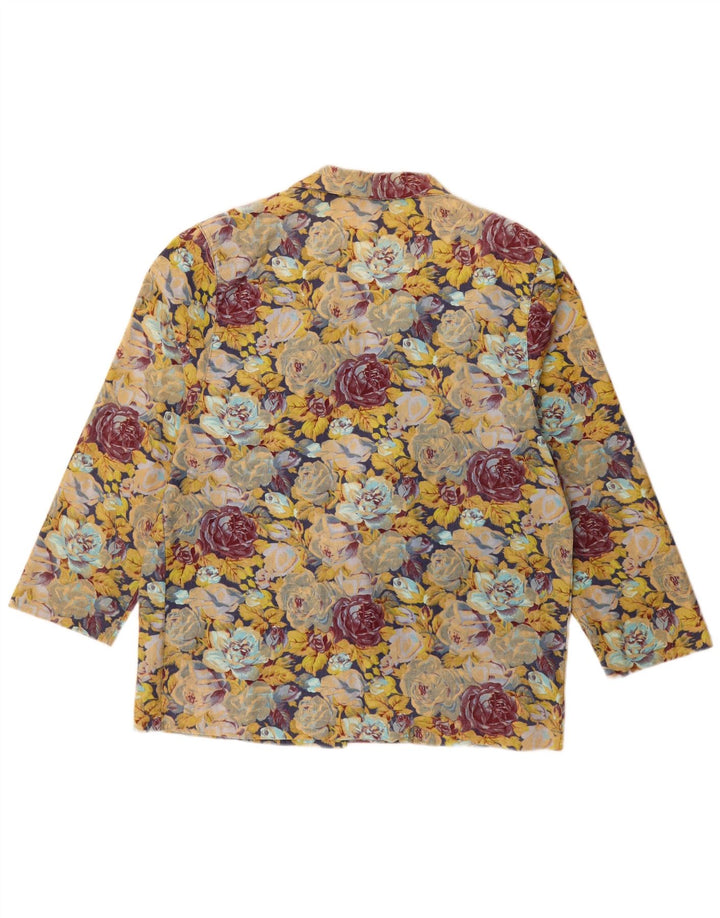 Blazer vintage pentru femei UK 16, mare, multicoloră, florală