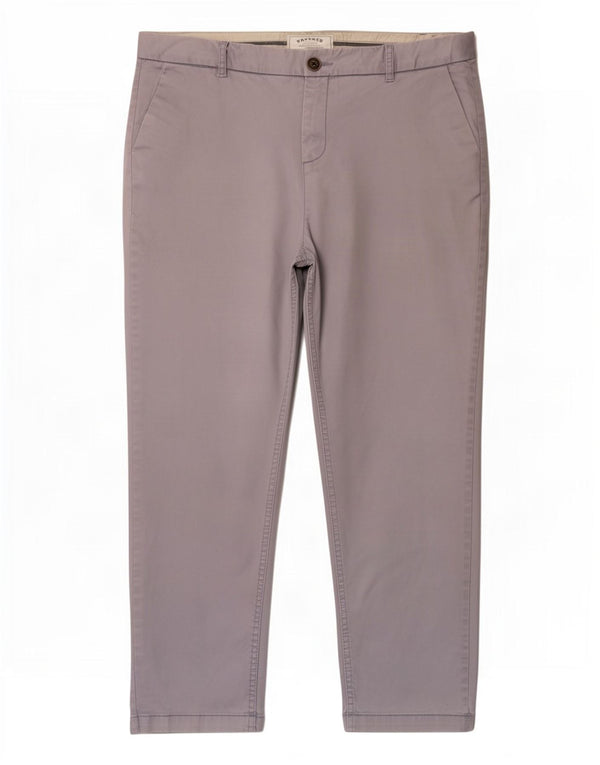 Pantaloni tăiați pentru femei Fat Face UK 16 Large W34 L25 Bumbac gri