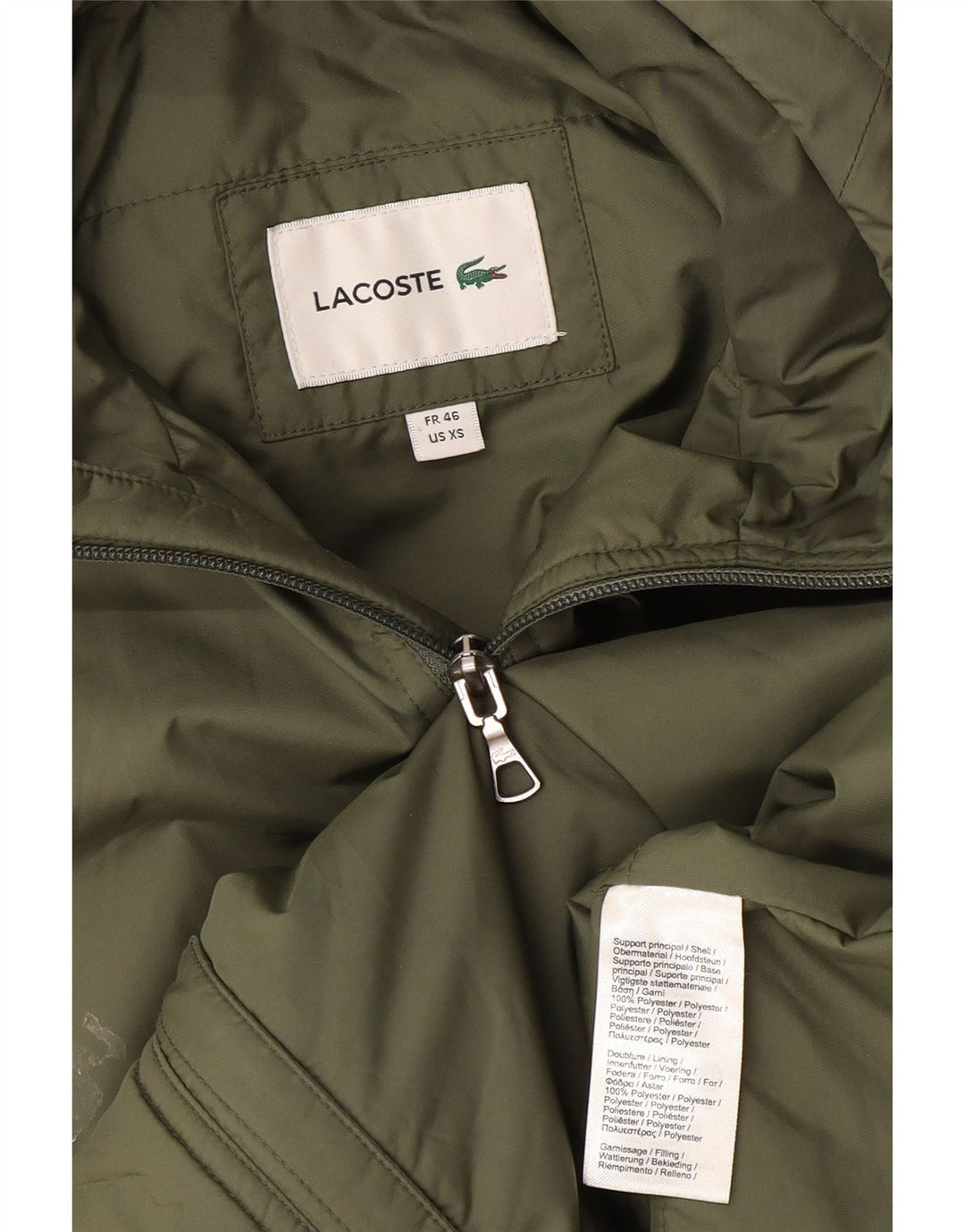 Gilet pentru bărbați Lacoste cu glugă Mărimea 46 XS Poliester verde