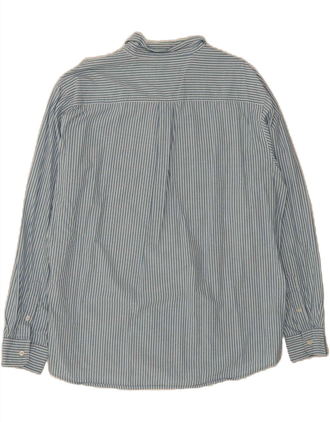 CHAPS Mens Custom Fit Shirt XL Blue Striped Cotton Vintage Chaps and Second-Hand Chaps from Messina Hembry 