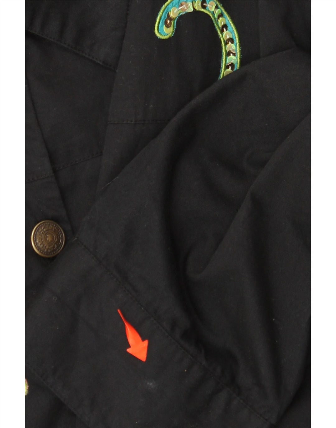 Jachetă bomber supradimensionată pentru femei INDIGO MOON UK 22 3XL Black Butterfly